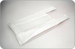 polymers whtie plastic bag